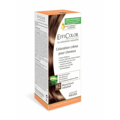 Crema Coloración EffiColor® 62-Rubio Oscuro Metalizado - Dietexpress
