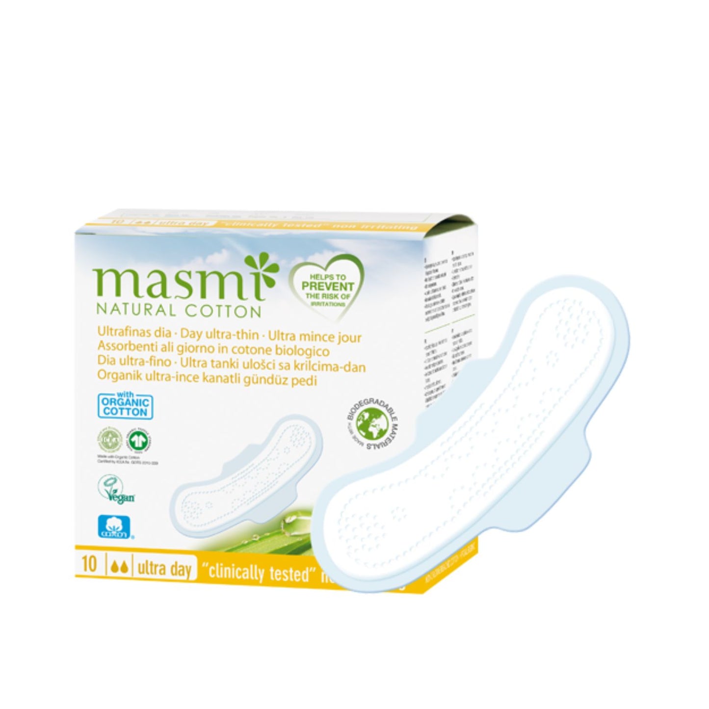 Masmi Compresas Ultrafinas Alas Día - 10 uds - Dietexpress