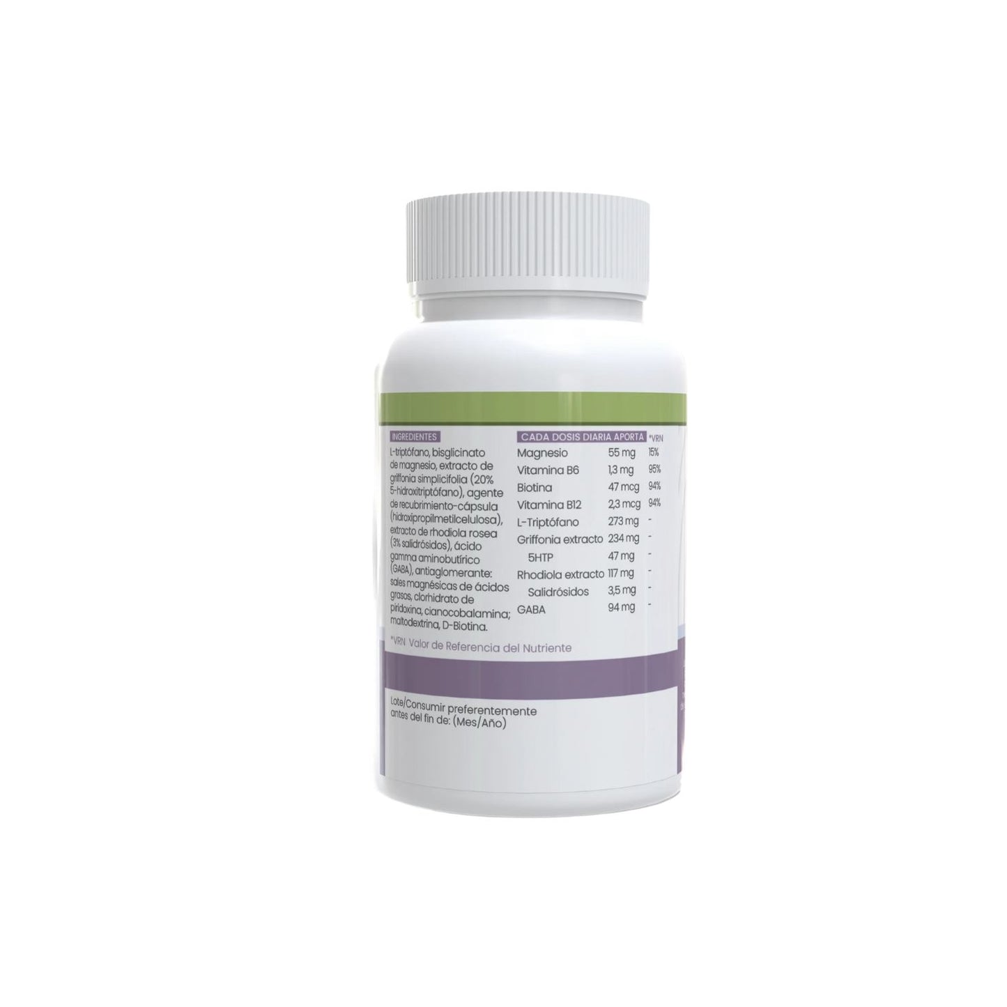 Sotya 5HTP con B6 + Biotina + Mg + Gaba + Rhodiola 620mg - 60 cápsulas