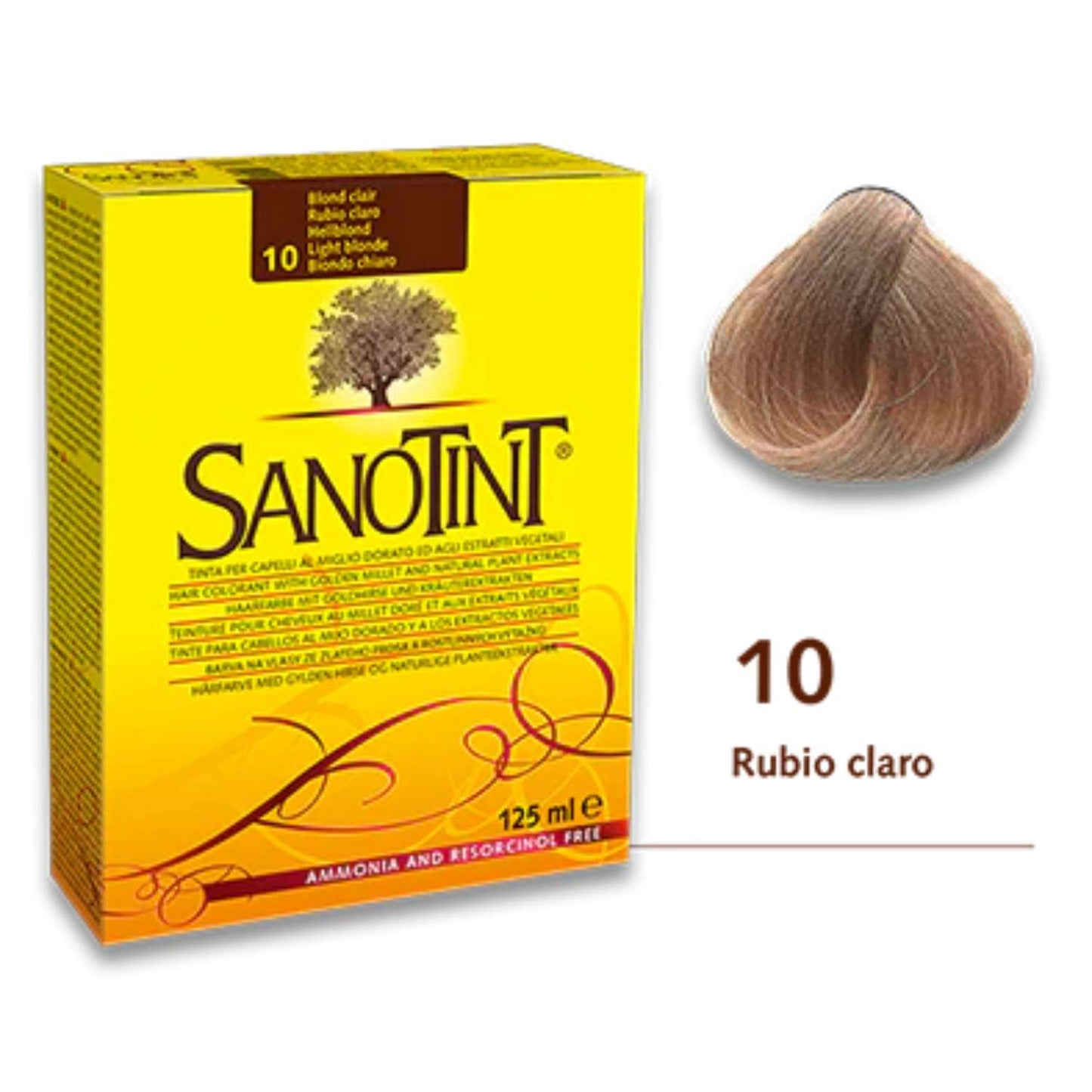 Sanotint Classic 10 Rubio Claro - 125ml
