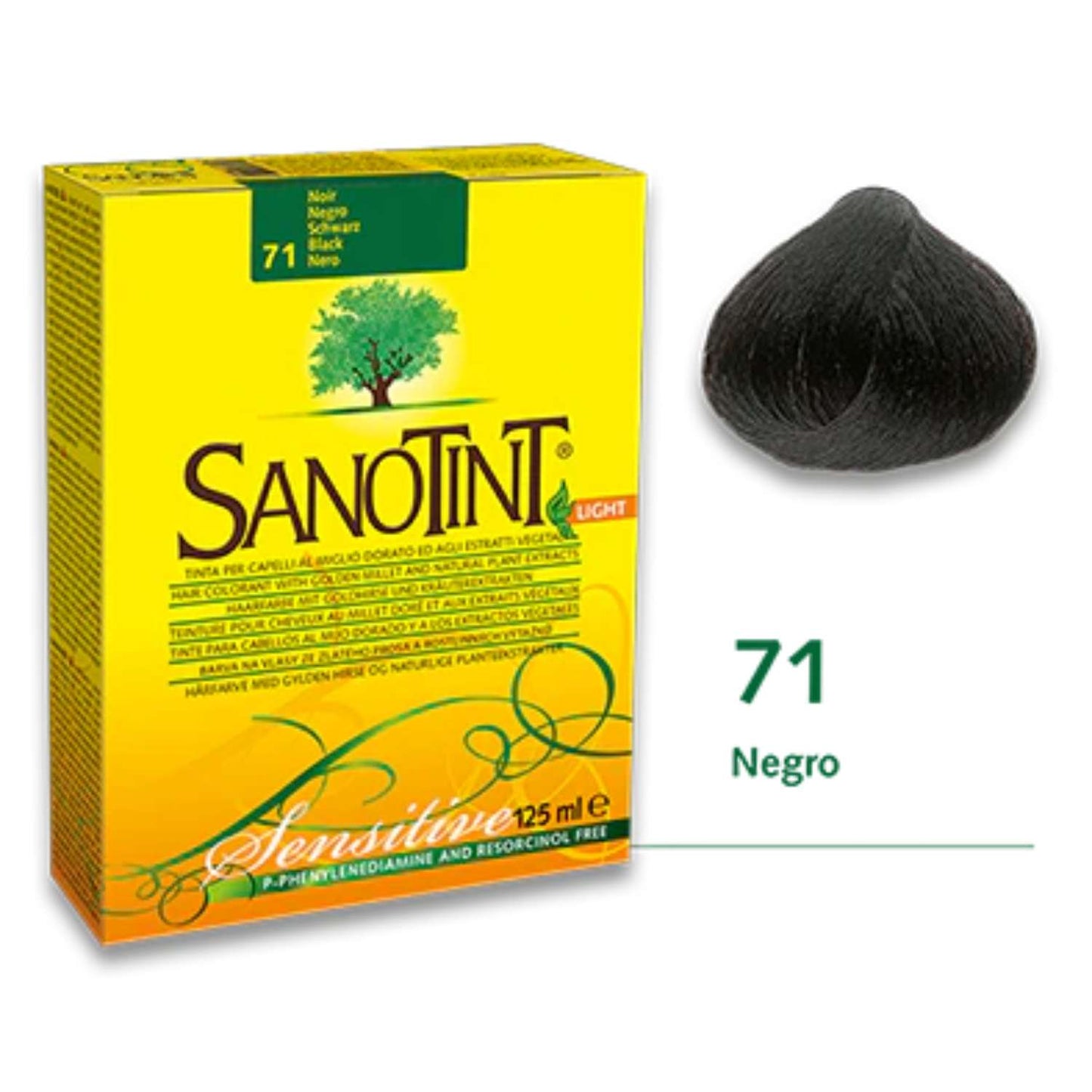 Sanotint Sensitive 71 Negro - 125ml