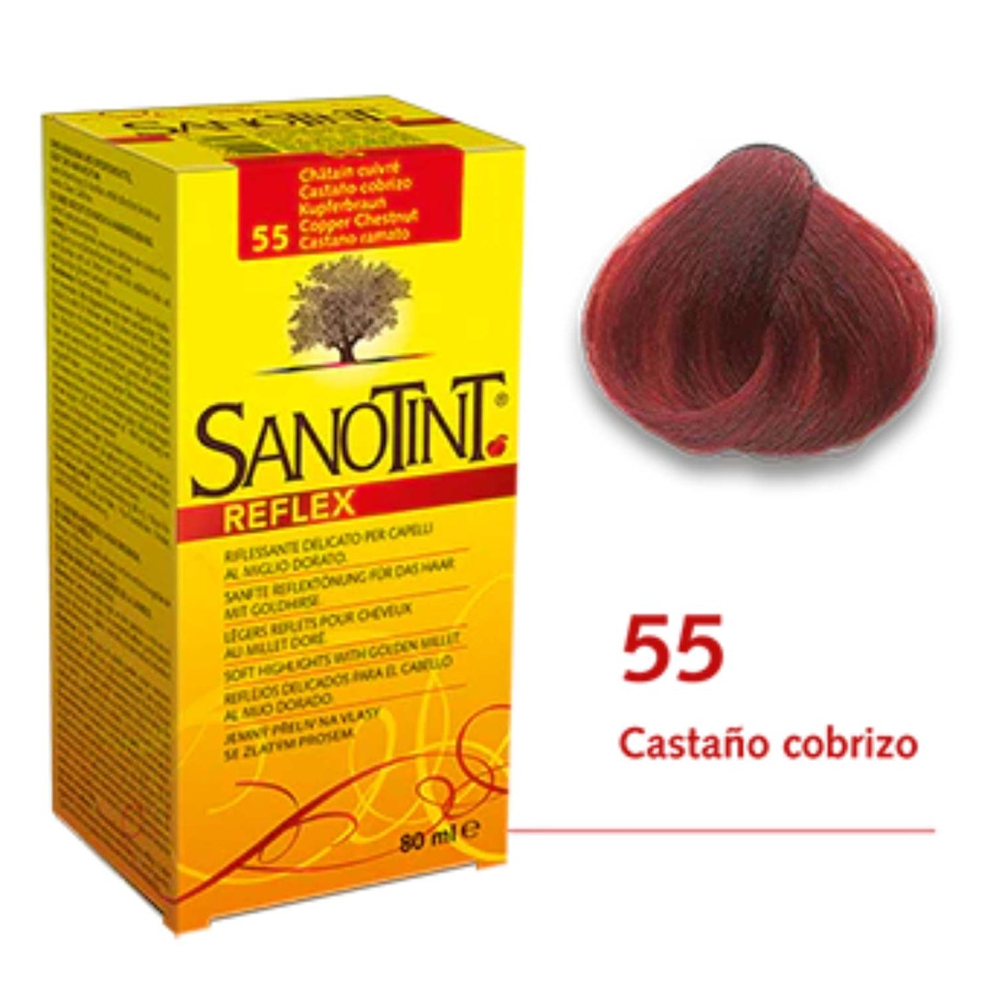 Sanotint Reflex 55 Castaño Cobrizo - 80ml