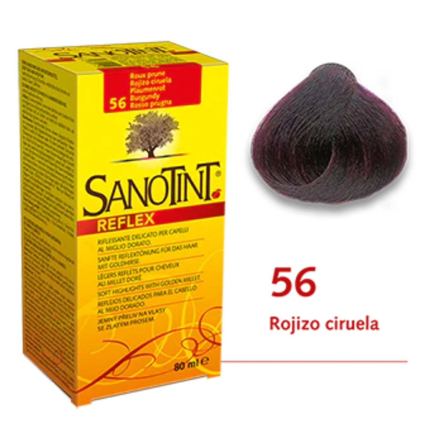 Sanotint Reflex 56 Rojizo Ciruela - 80ml