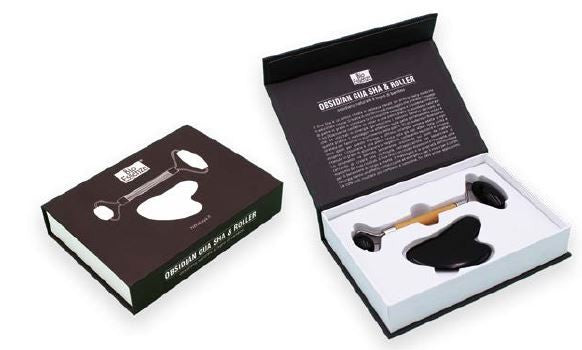 Himalaya Gua Sha y Roller Obsidiana - Dietexpress