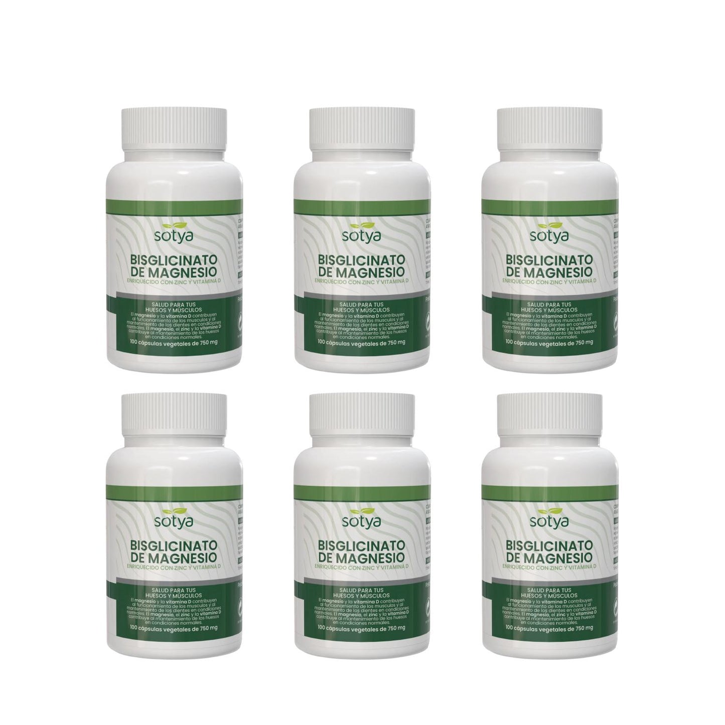Pack Sotya Bisglicinato de Magnesio 6x100 cápsulas