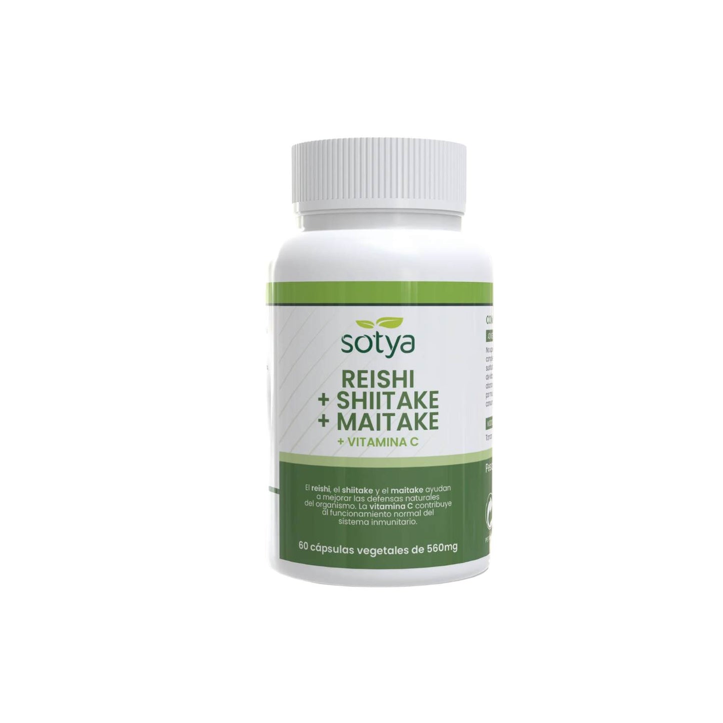 Sotya Reishi + Shiitake + Maitake + Vitamina C 560mg - 60 cápsulas