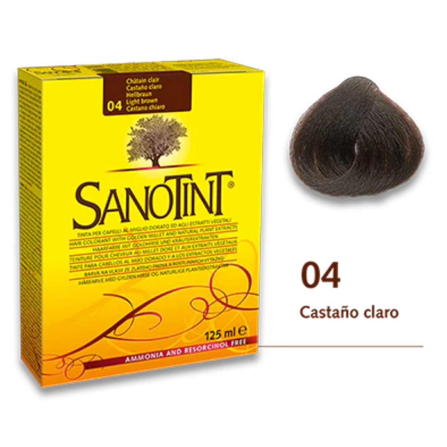 Sanotint Classic 04 Castaño Claro - 125ml