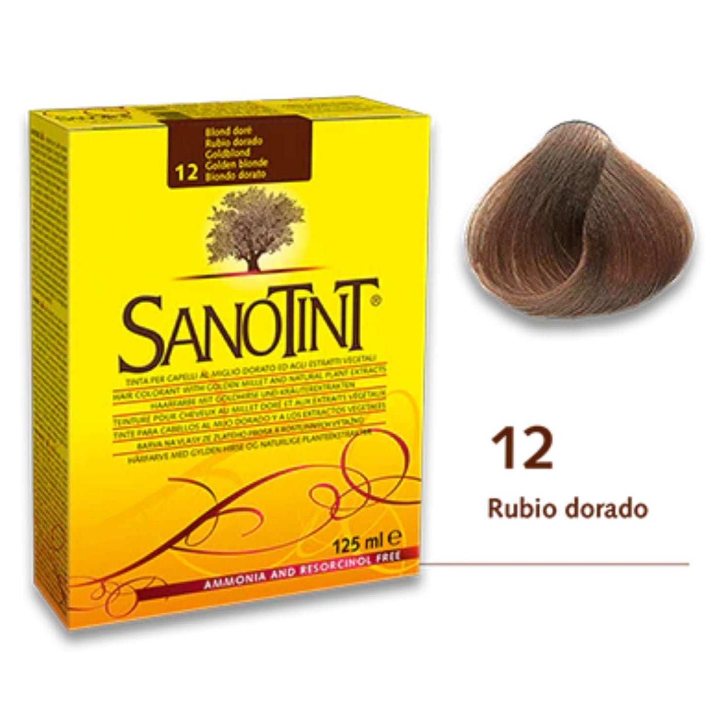 Sanotint Classic 12 Rubio Dorado - 125ml