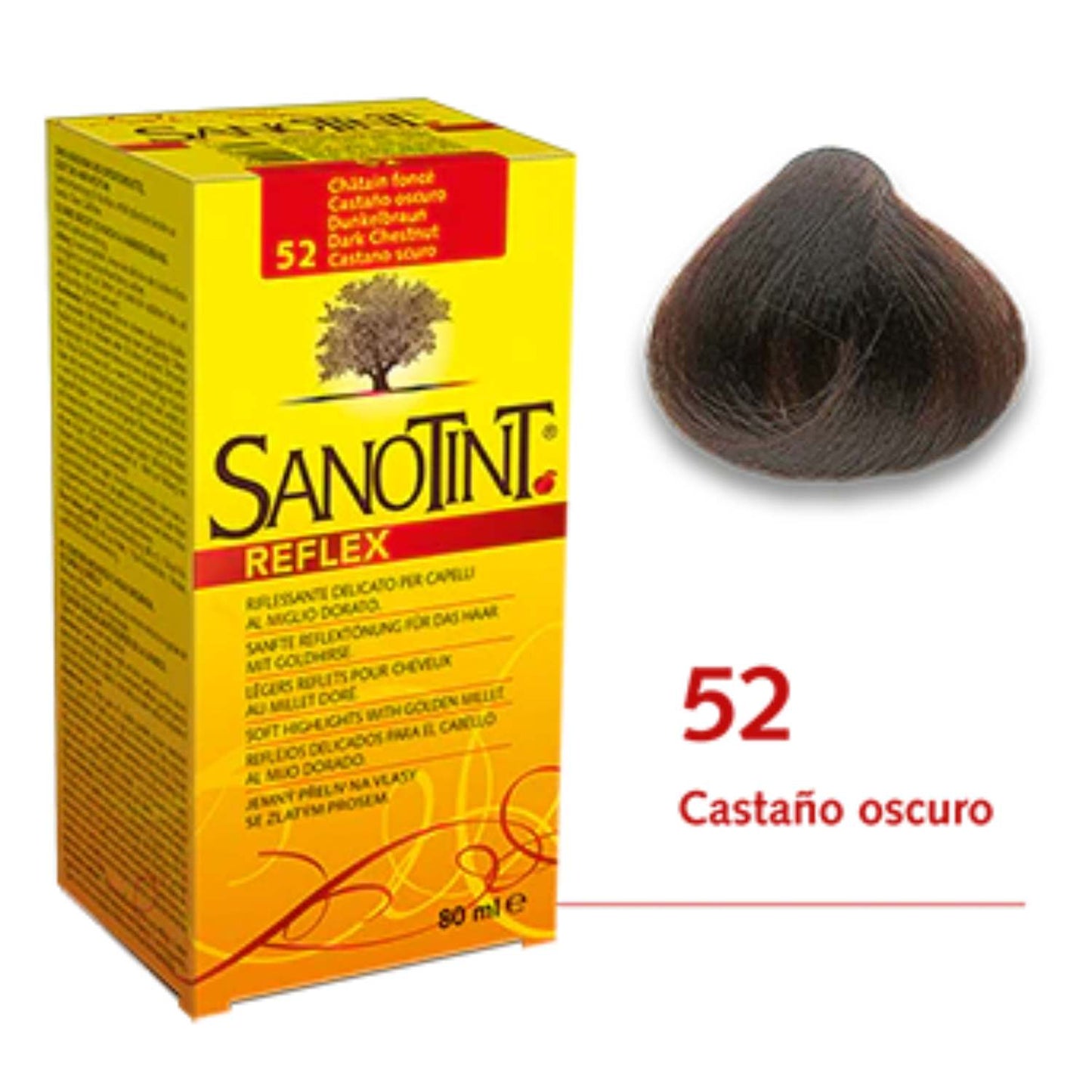 Sanotint Reflex 52 Castaño Oscuro - 80ml