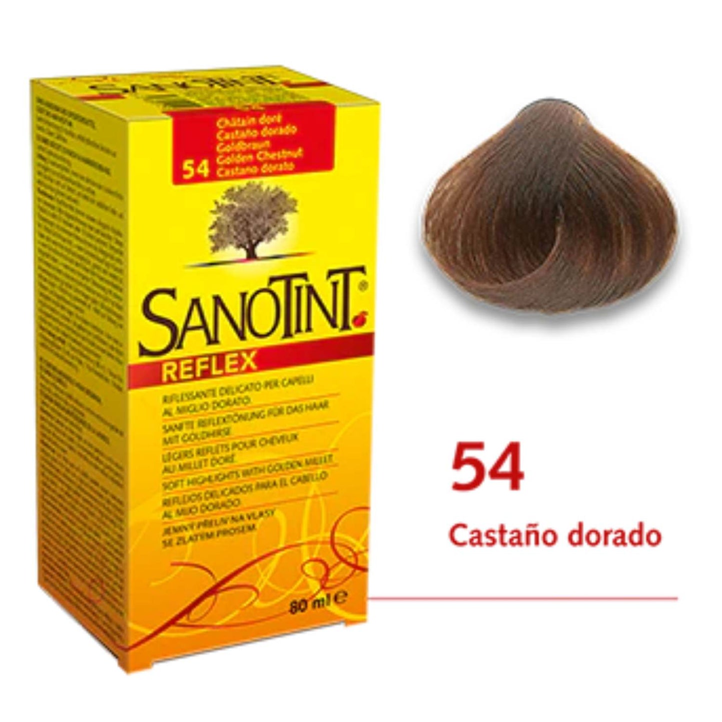 Sanotint Reflex 54 Castaño Dorado - 80ml