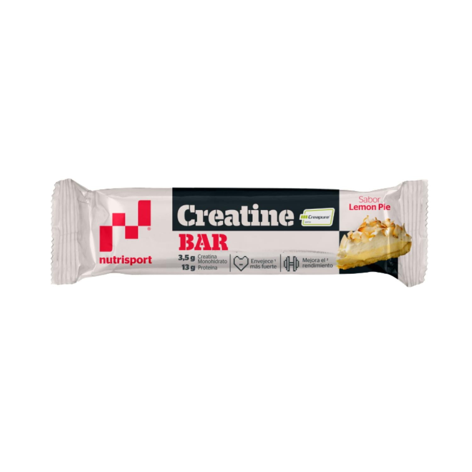 Nutrisport Barrita Creatina Creapure® y Proteína - Caja 18 uds - Sabor Lemon Pie