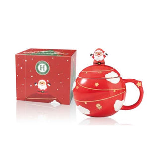 Himalaya Taza Bola de Navidad Roja 350ml + Cucharita