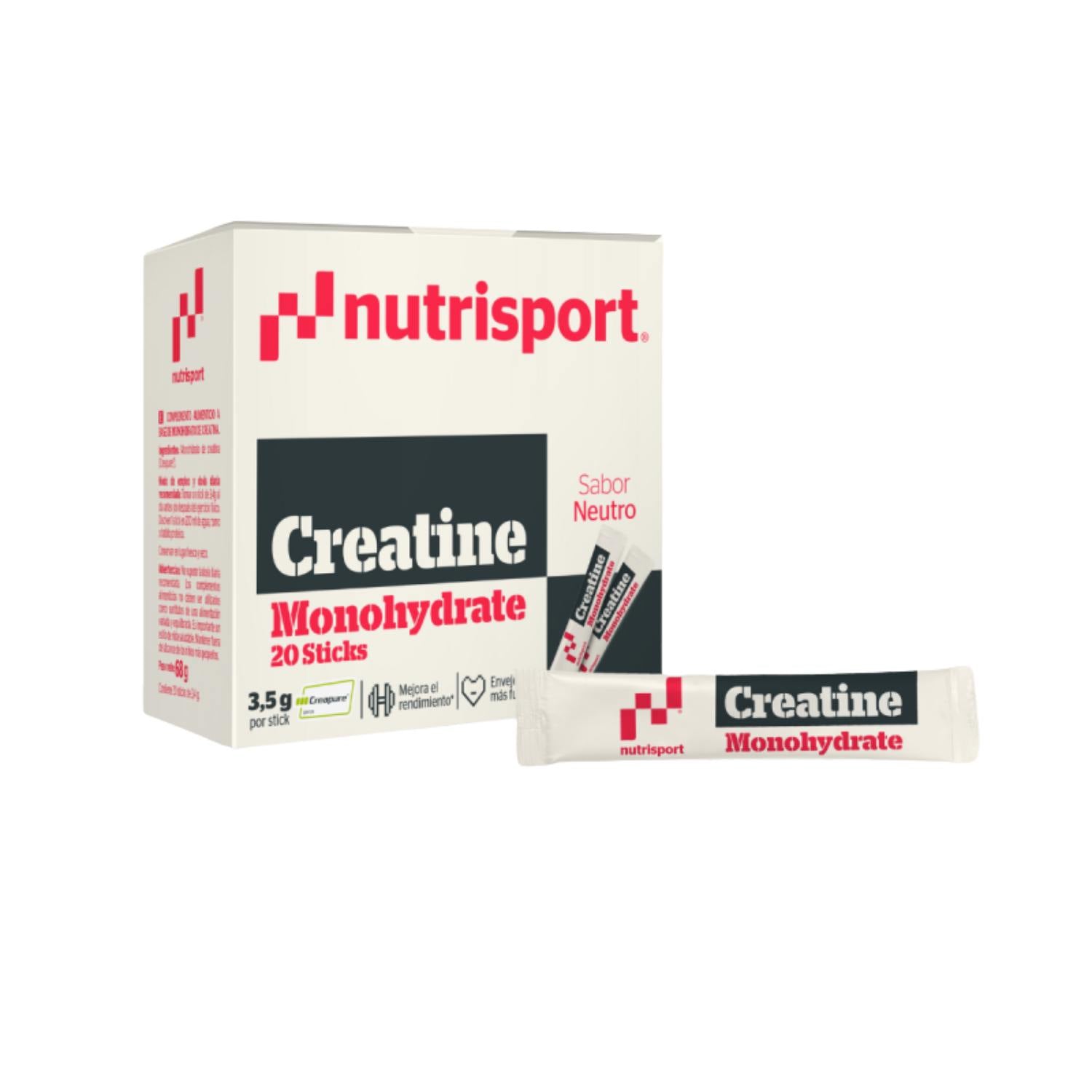 Nutrisport Creatina Monohidrato Creapure® Sticks 3,5g - Caja 20 uds