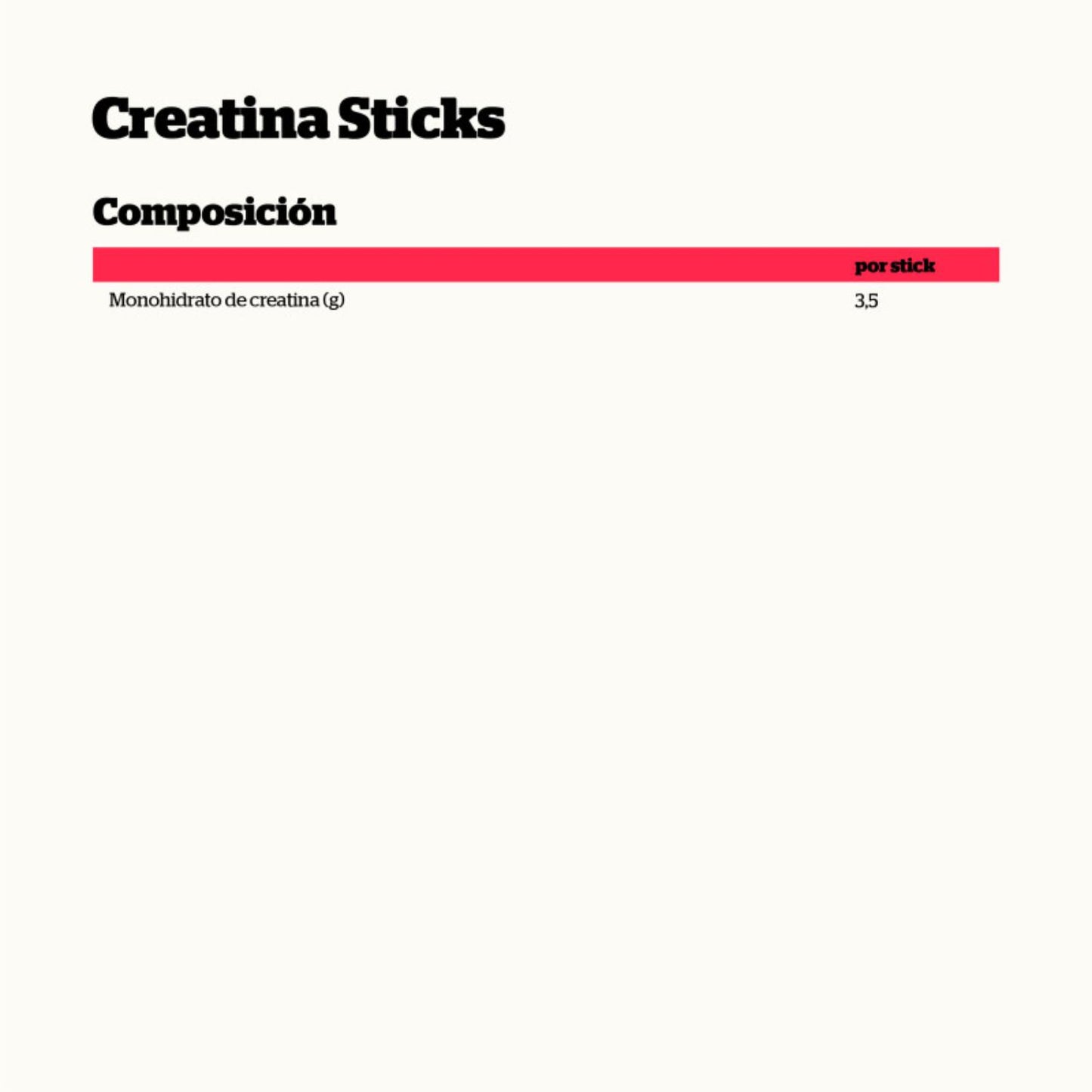 Nutrisport Creatina Monohidrato Creapure® Sticks 3,5g - Caja 20 uds