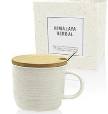 Himalaya TAZA PUNTINI BLANCO PANNA CON CUCHARILLA 300 ml. - Dietexpress
