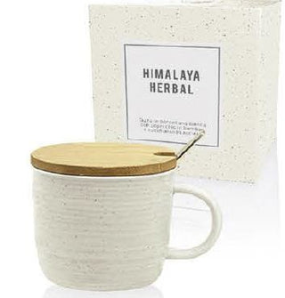 Himalaya TAZA PUNTINI BLANCO PANNA CON CUCHARILLA 300 ml.