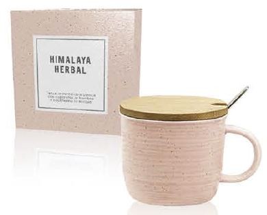 Himalaya TAZA PUNTINI ROSA CON CUCHARILLA 300 ml. - Dietexpress