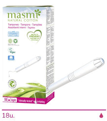 Masmi Tampones Aplicador Light Algodón Ecológico - 18 uds - Dietexpress