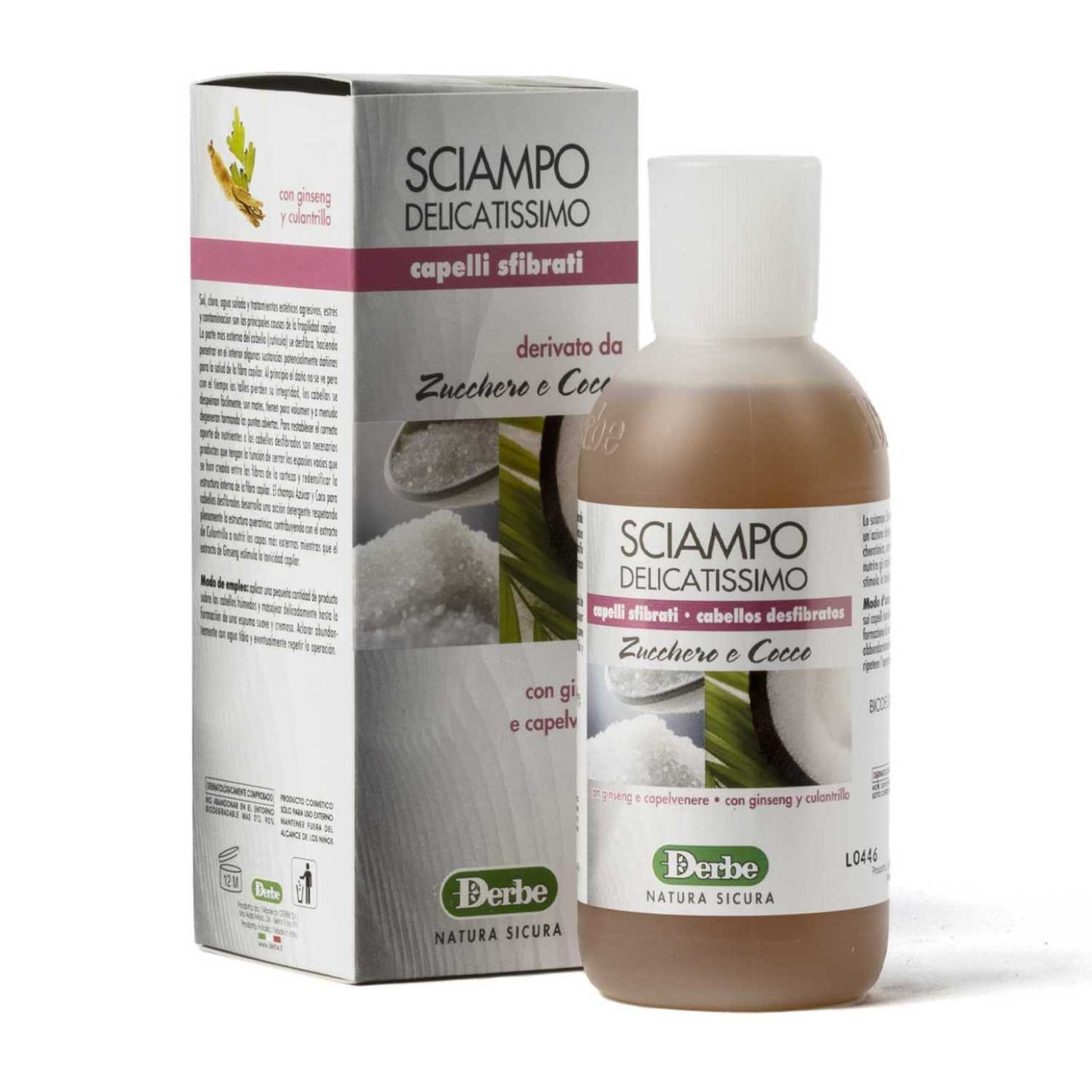 Derbe Champú Azúcar y Coco Puntas Abiertas - 200ml - Dietexpress