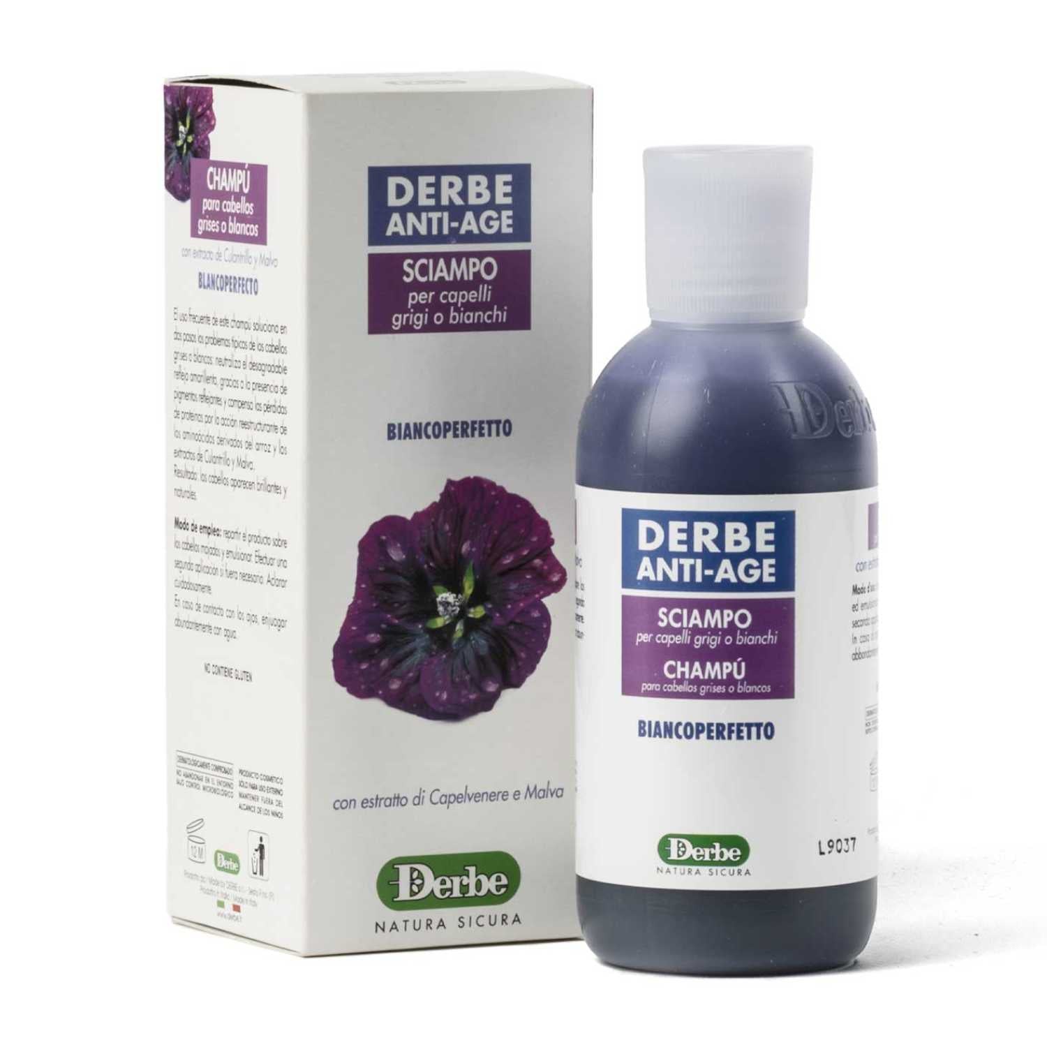 Derbe Champú Antiedad Cabello Gris/Blanco - 200ml - Dietexpress