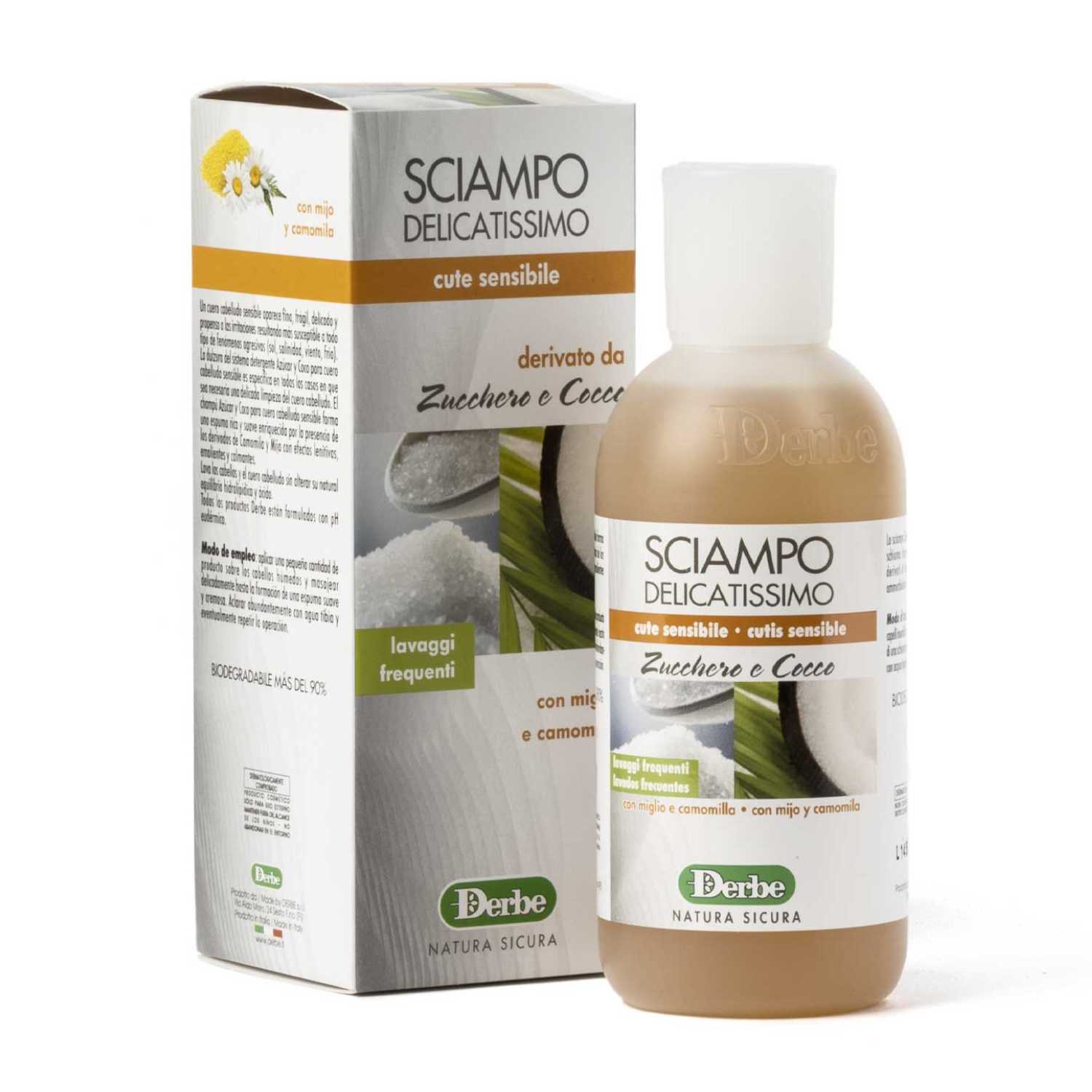 Derbe Champú Azúcar y Coco Para Piel Sensible - 200ml - Dietexpress