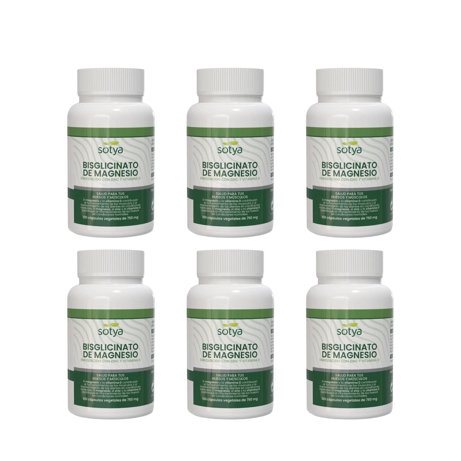 Pack Sotya Bisglicinato de Magnesio 6x100 cápsulas